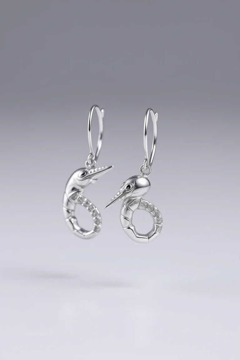 Sterling Silver Shrimp Earrings