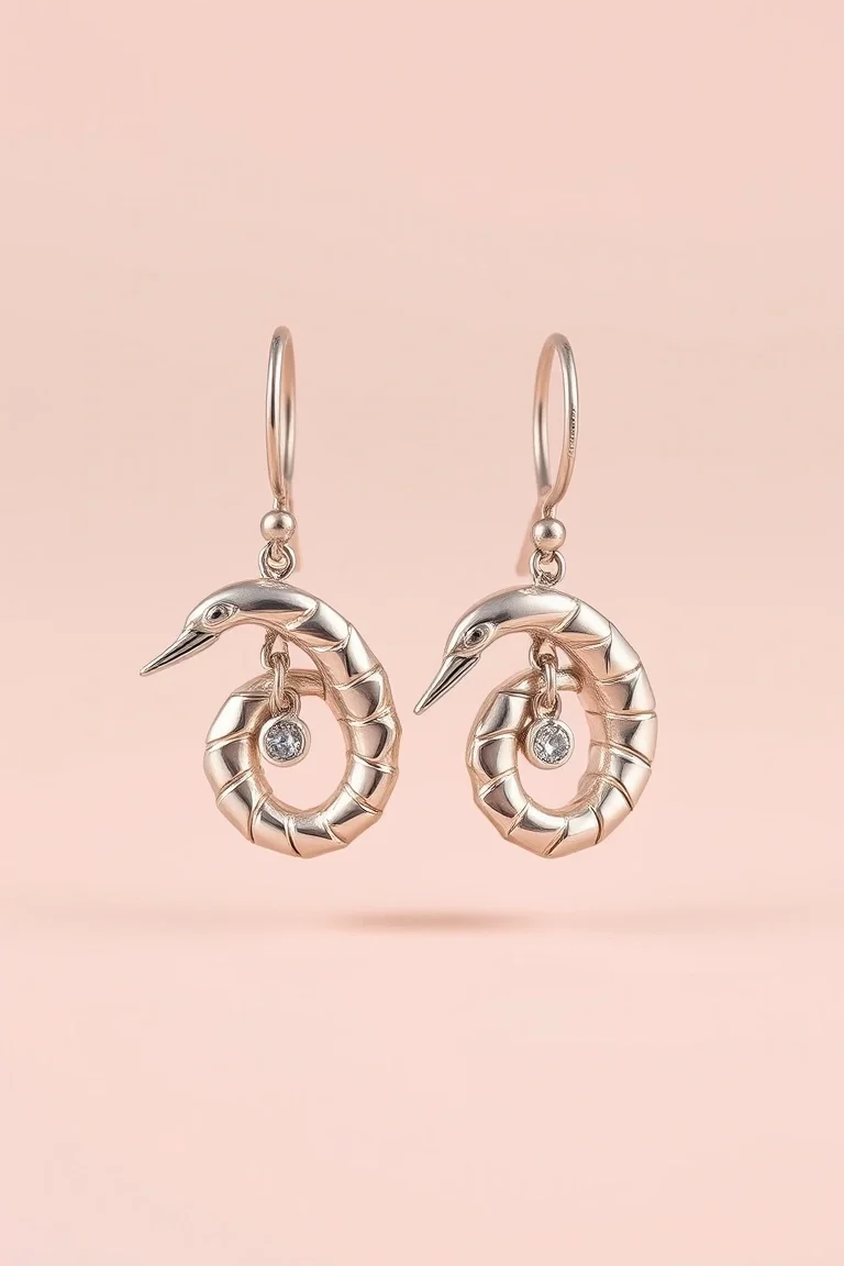 Sterling Silver Shrimp Earrings