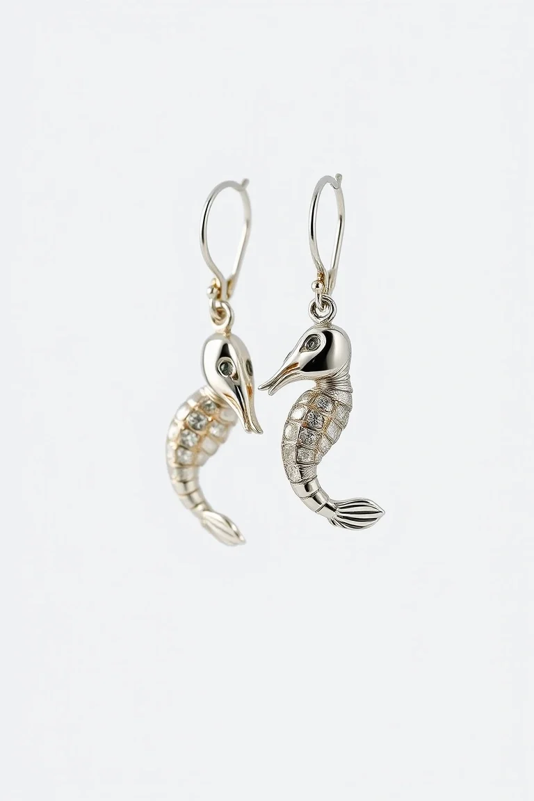 Sterling Silver Shrimp Earrings