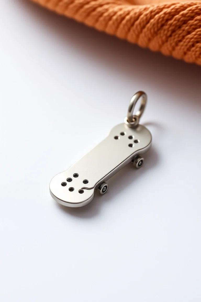 Sterling Silver Skateboard