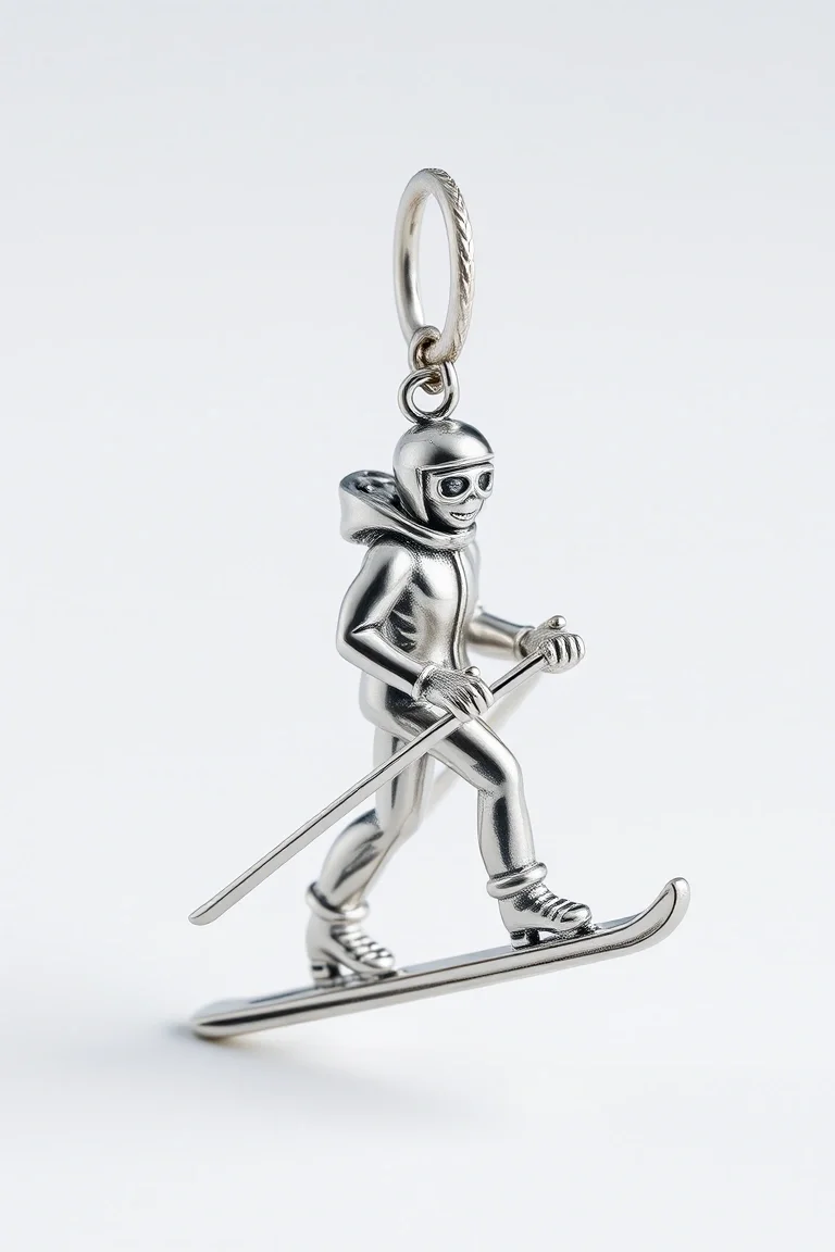 Sterling Silver Skier
