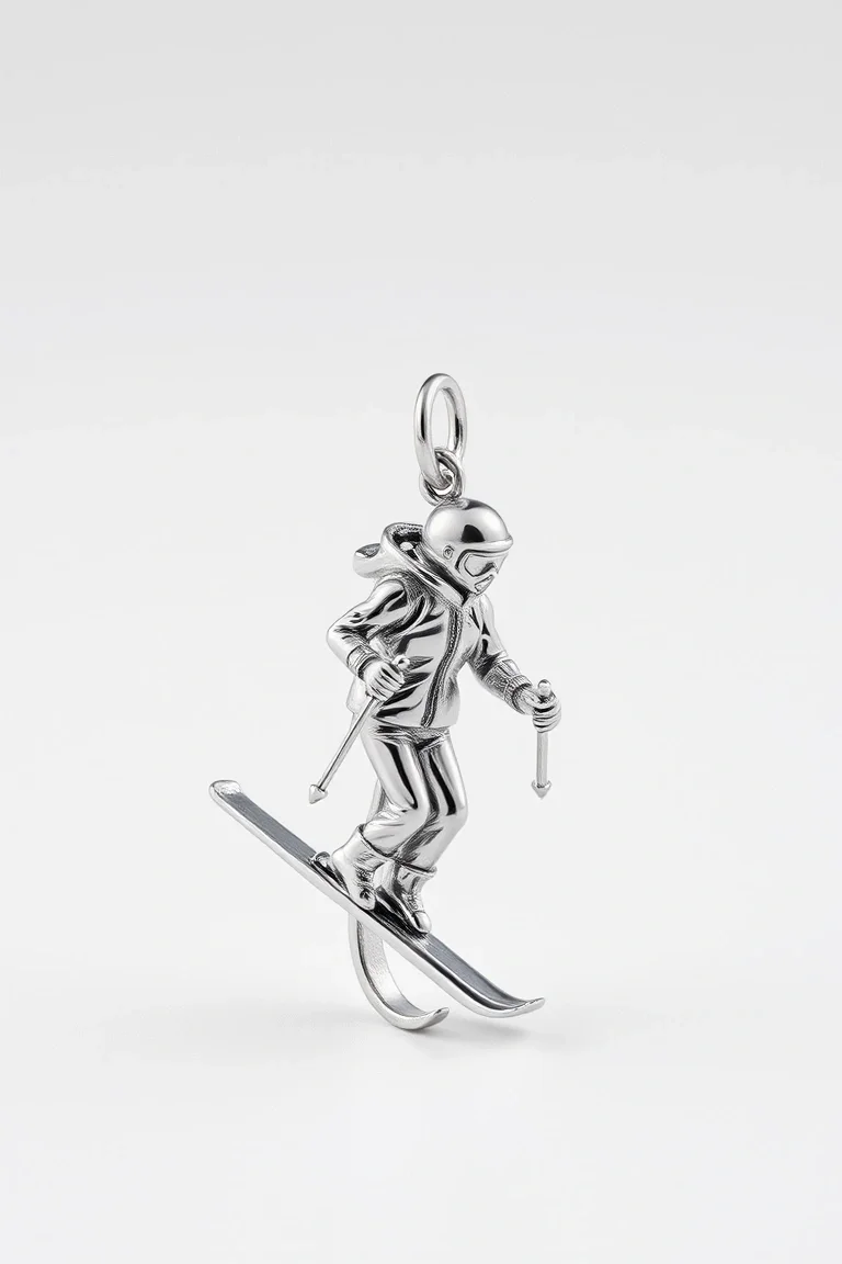 Sterling Silver Skier