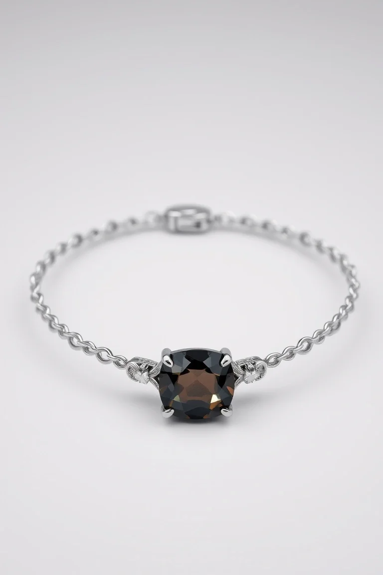 Sterling Silver Smoky Quartz Bracelet