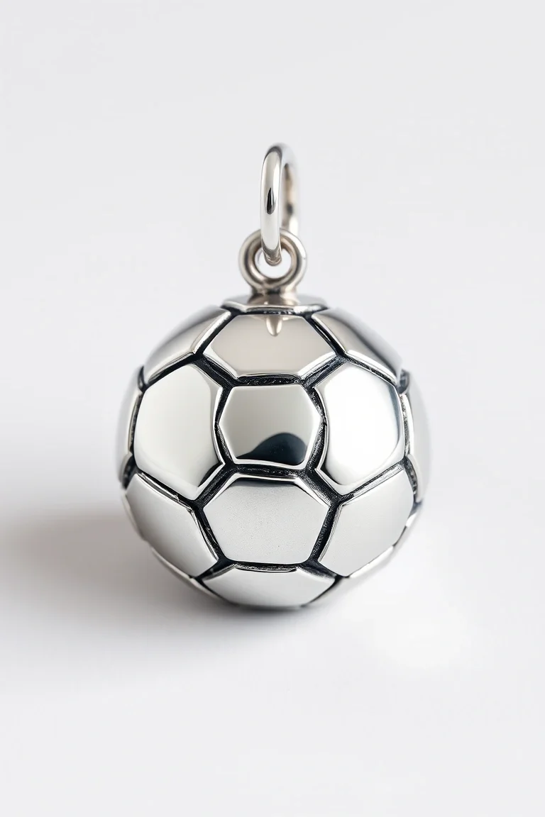 Sterling Silver Soccer Ball