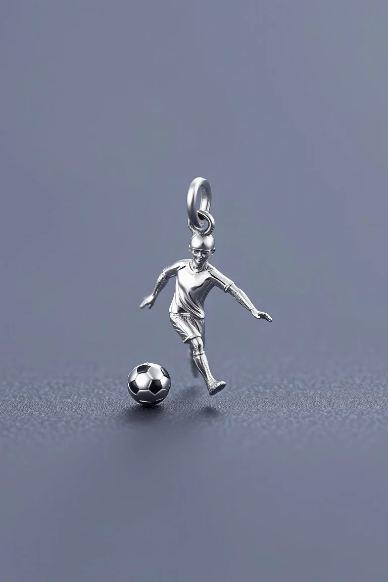 Sterling Silver Soccer Player