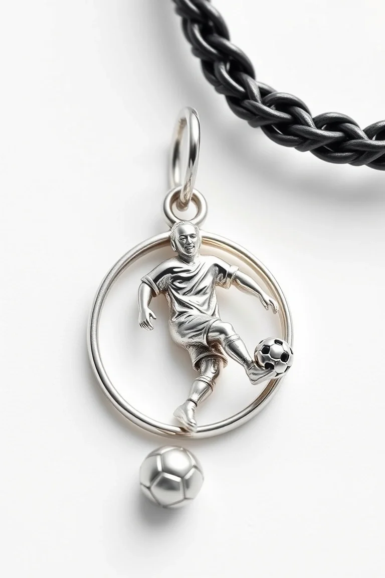 Sterling Silver Soccer Player