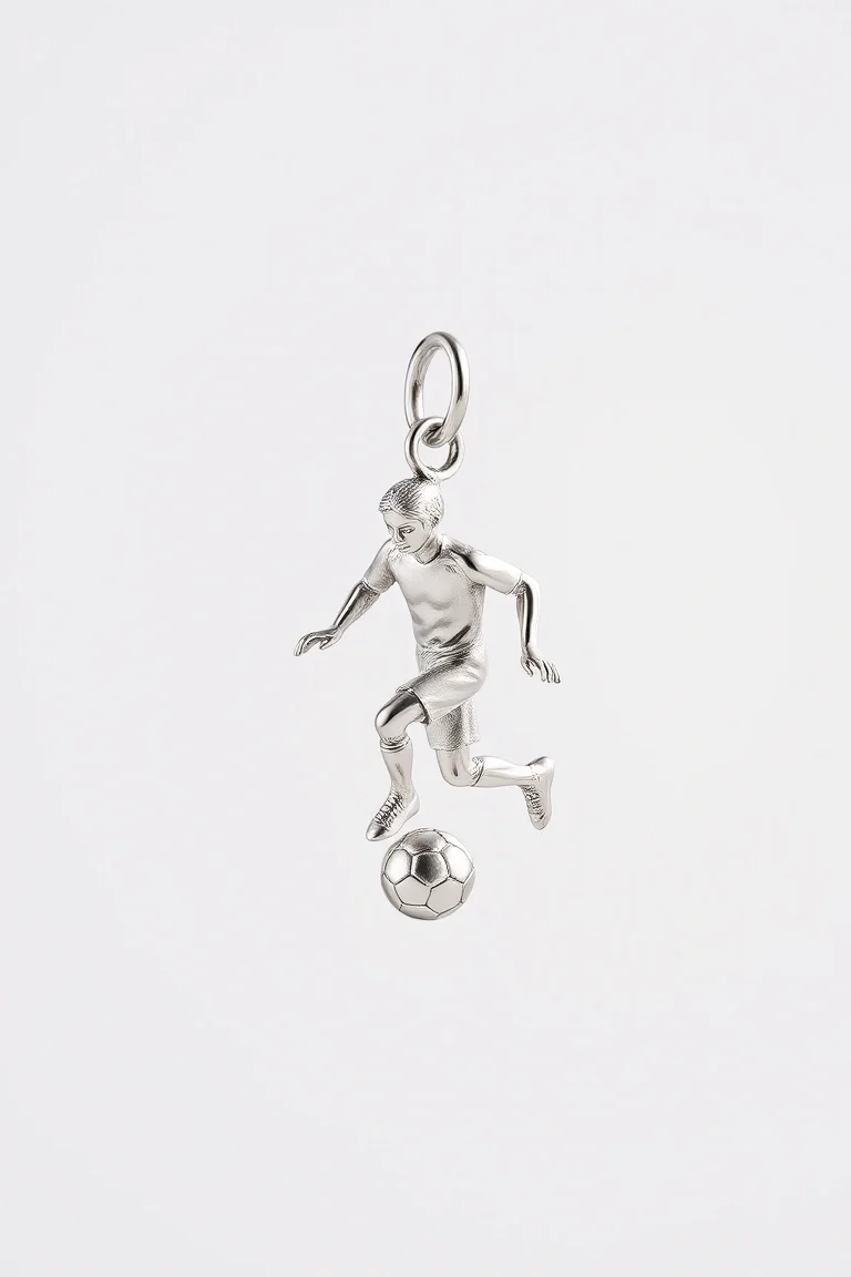 Sterling Silver Soccer Player