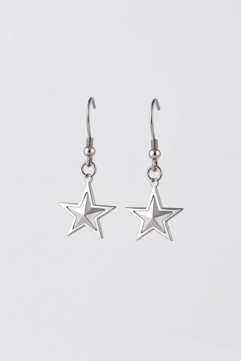 Sterling Silver Star Earrings