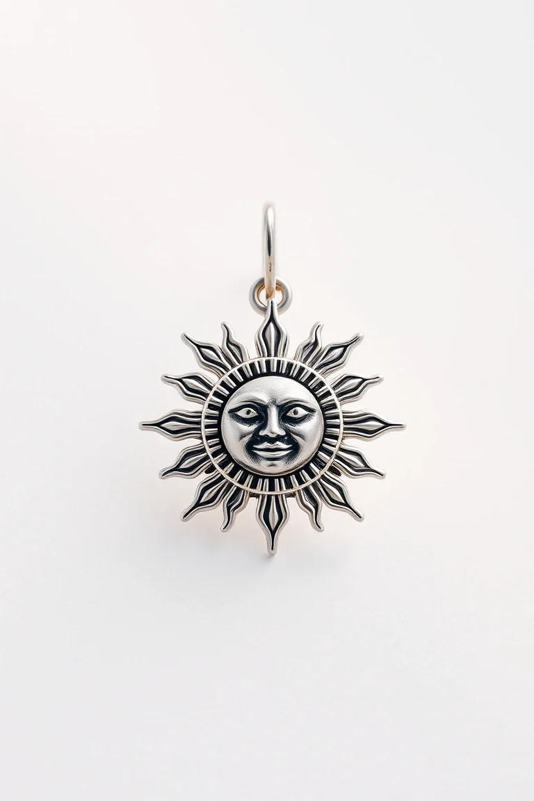 Sterling Silver Sun Charmholder