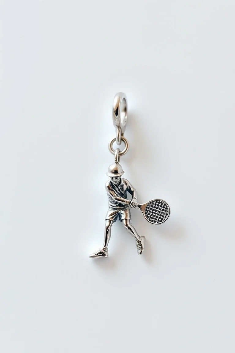 Sterling Silver Tennis Player