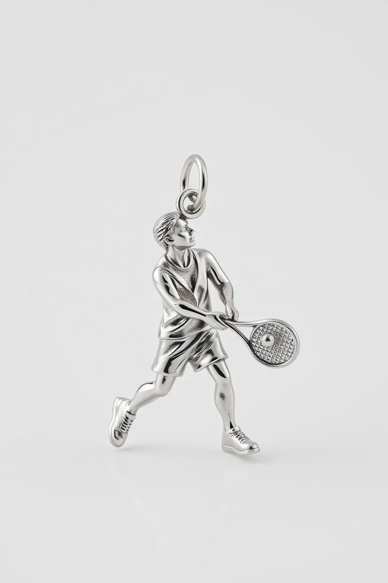 Sterling Silver Tennis Player