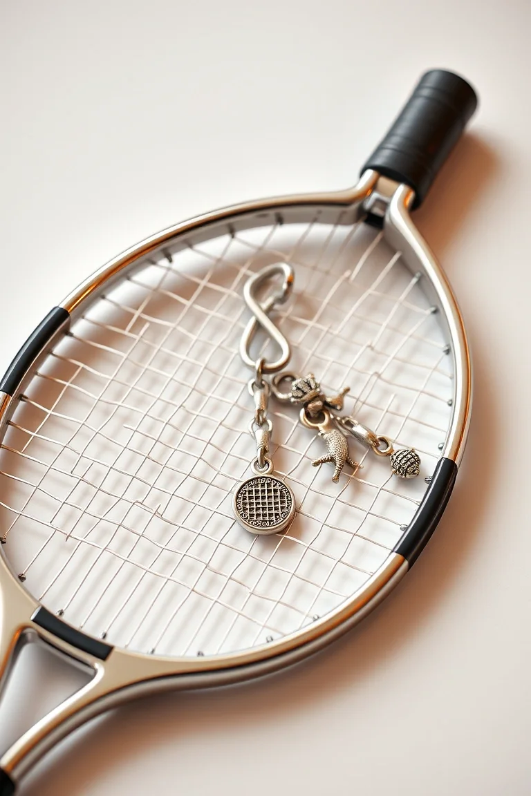 Sterling Silver Tennis Racket