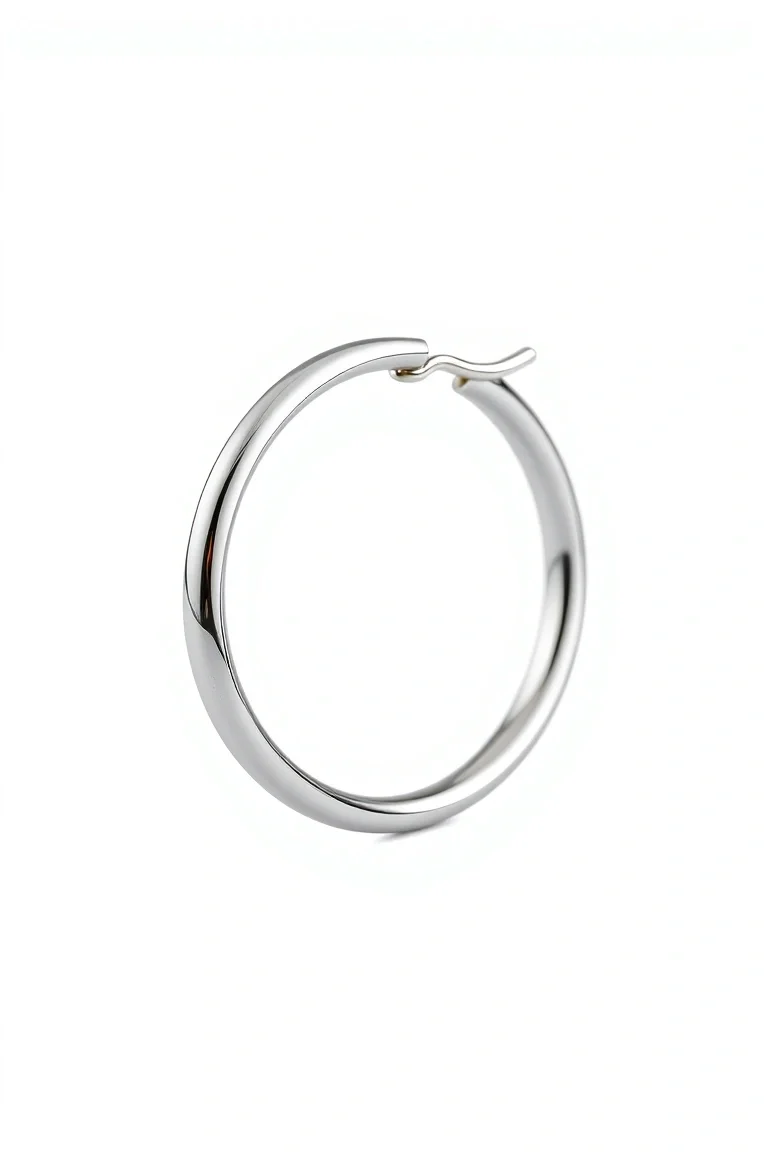 Sterling Silver Tube Hoop