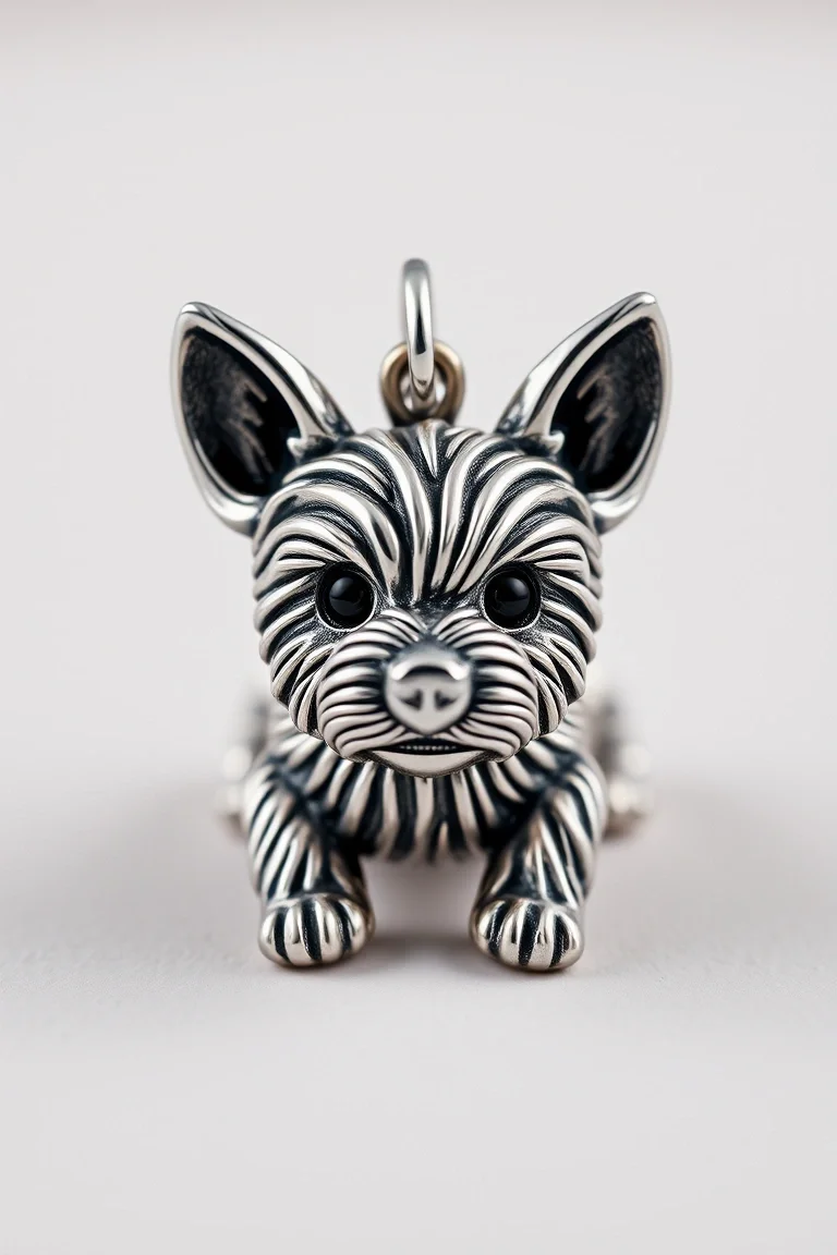 Sterling Silver Yorkshire Terrier Ant