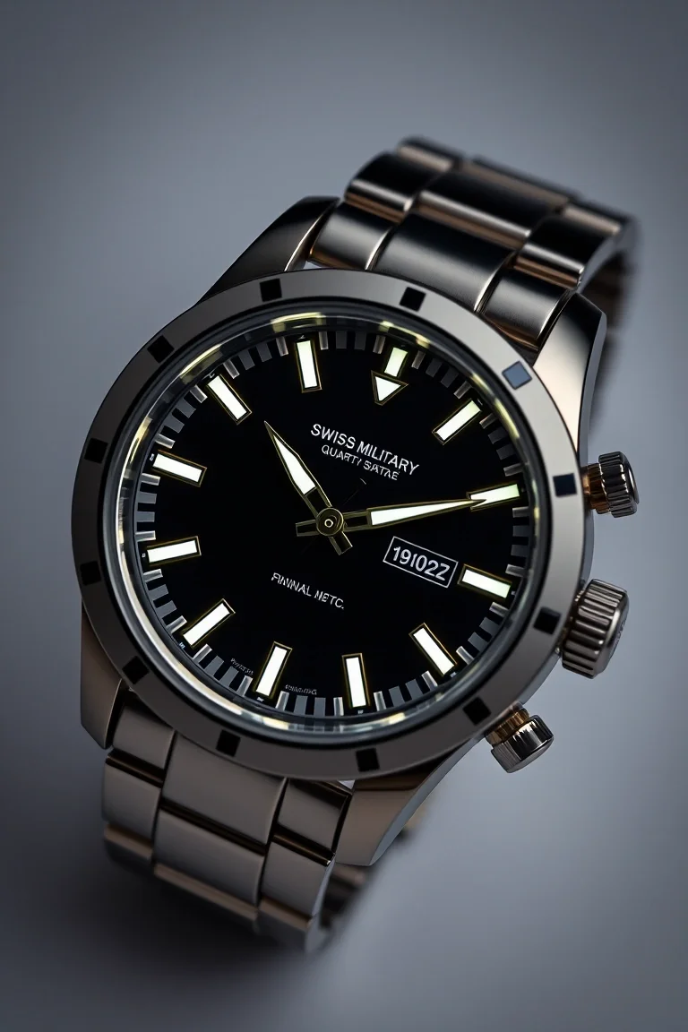 Swiss Military Quartz Analog Watch, Luminous Hands/Marking