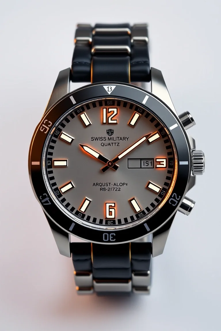 Swiss Military Quartz Analog Watch, Luminous Hands/Marking