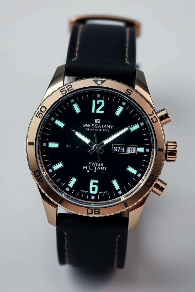 Swiss Military Quartz Analog Watch, Luminous Hands/Markings