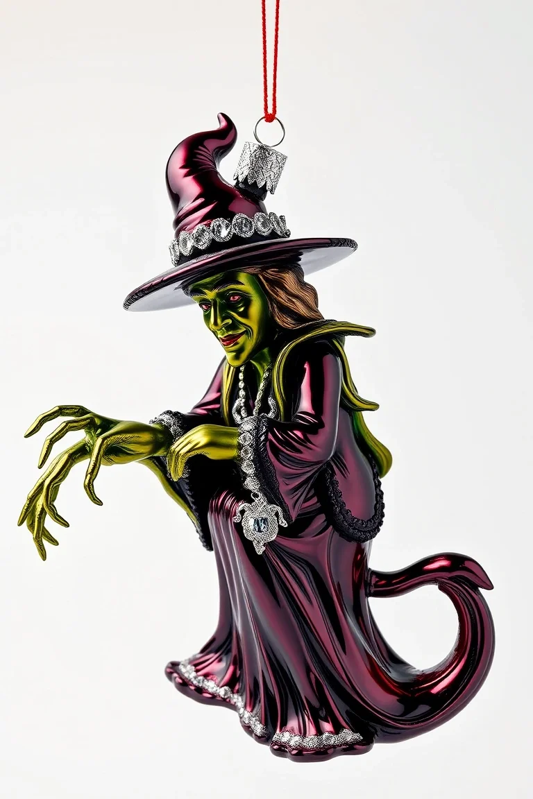 Wicked Witch - Polonaise Collection: Glass Christmas Ornaments