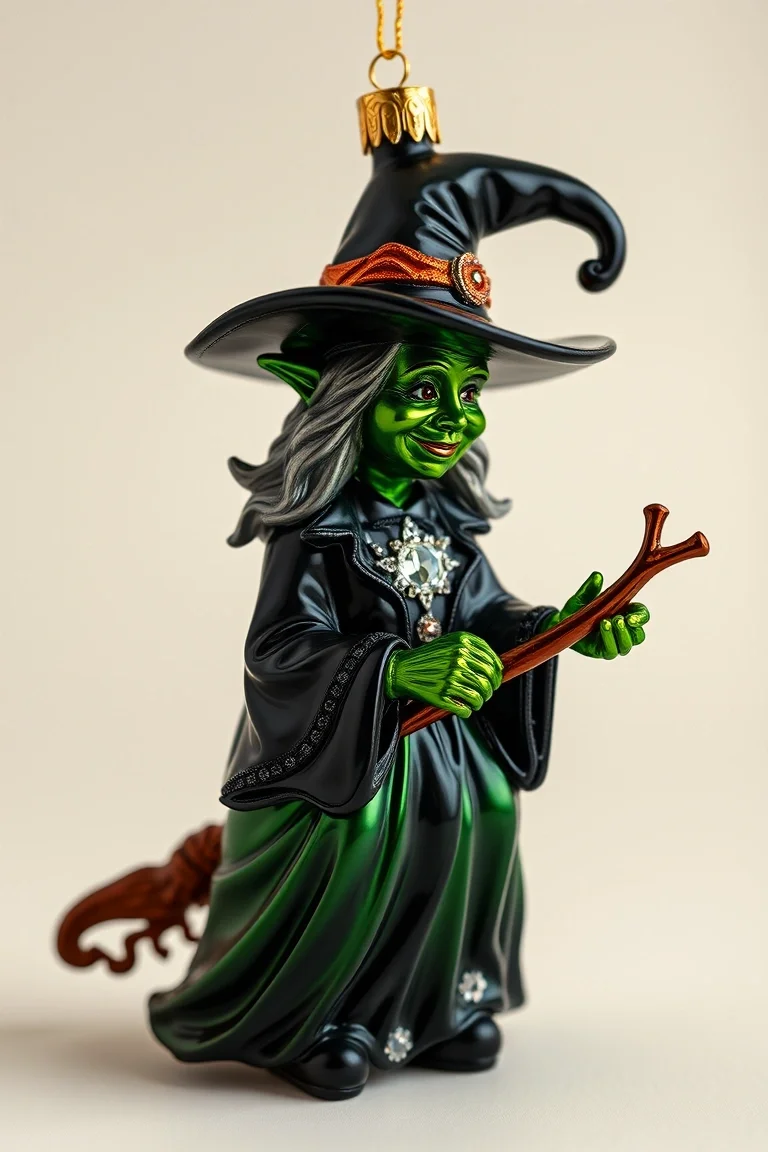 Wicked Witch - Polonaise Collection: Glass Christmas Ornaments